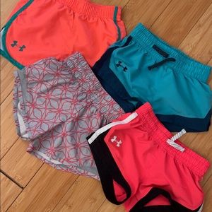 Girls 6, 6X & XS UA Shorts Bundle